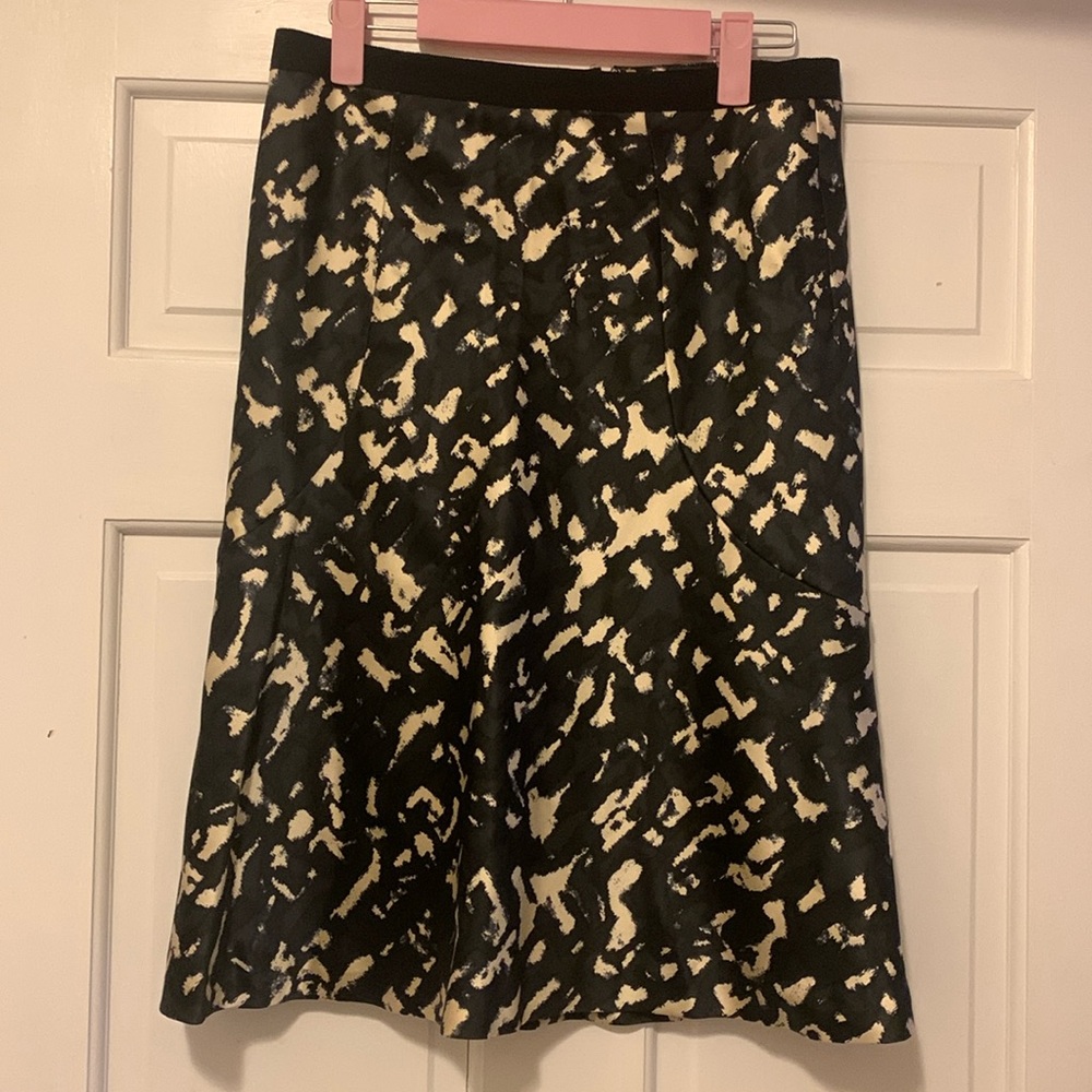 Ann Taylor Silk Patterned Silk Sheath Skirt